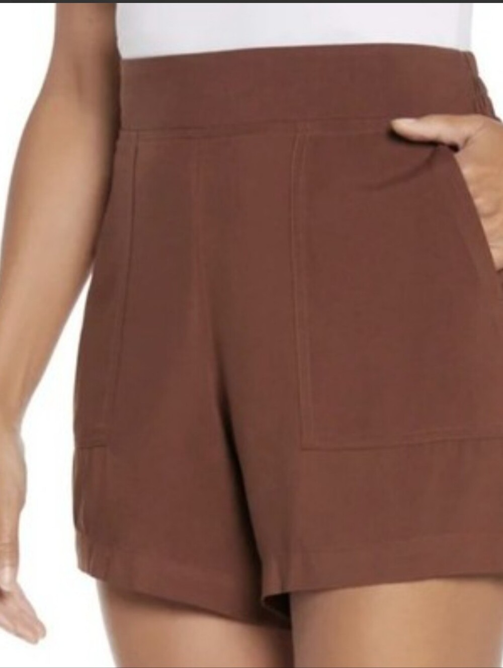 Wildfox women’s cocoa Brown High-Waist Shorts w/ pockets size S like new